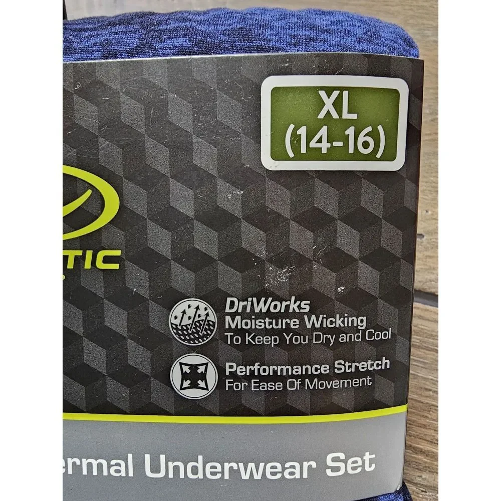 Athletic Works Boys Thermal Underwear Set Gray Camouflage XL 14/16‎ Soft Boys
